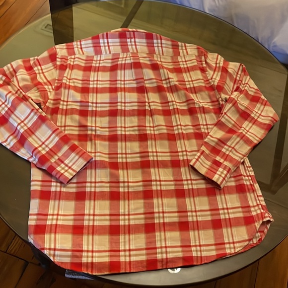Tyler Boe Red Tan Plaid Flannel Shirt XL Brand New With Tags - Picture 11 of 15